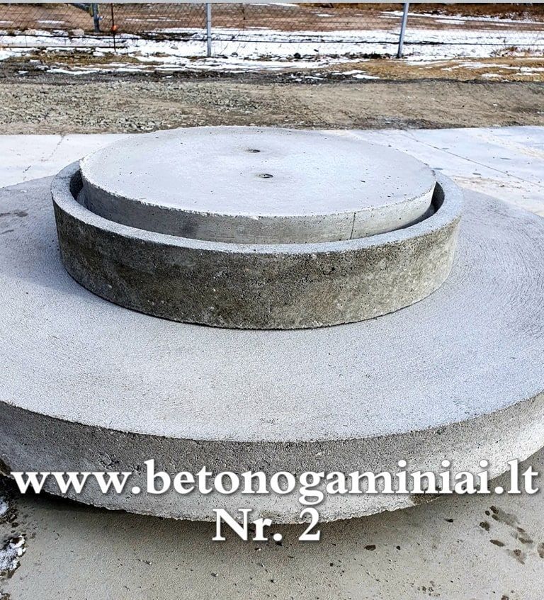 Betoninis dangtis su paaukštinimo žiedu, Nr. 2